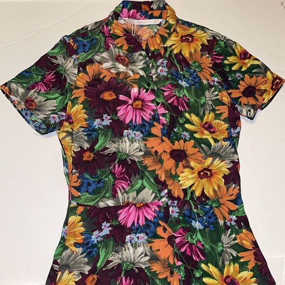 🆕 Zara Trafaluc Floral Print T-Shirt Dress - Women’s Size XS - Picture 3 of 8